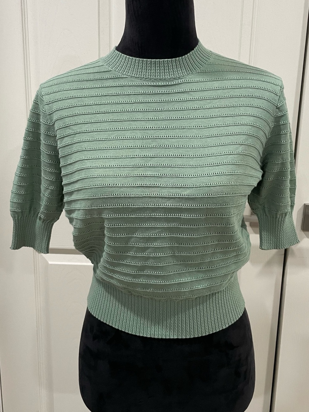 NWT Frye Women’s Short Sleeve Sweater XS Green